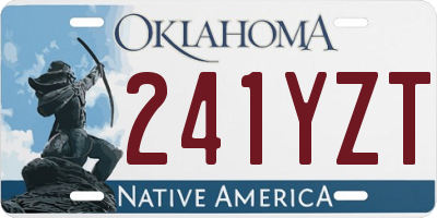 OK license plate 241YZT
