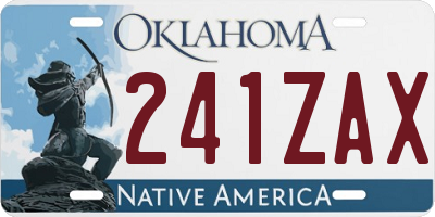 OK license plate 241ZAX