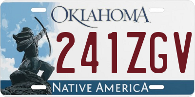 OK license plate 241ZGV