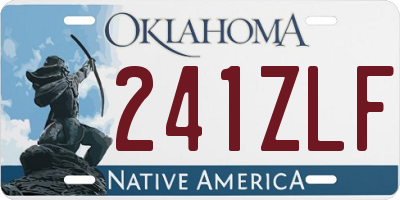 OK license plate 241ZLF