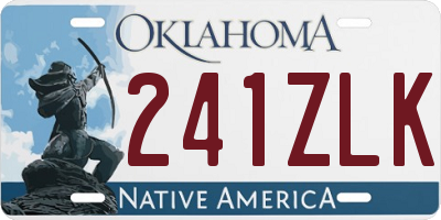 OK license plate 241ZLK