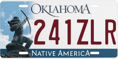 OK license plate 241ZLR