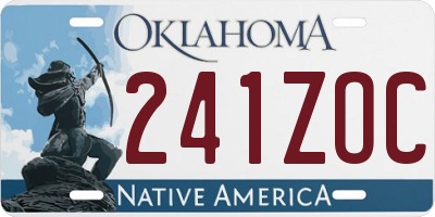 OK license plate 241ZOC