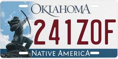 OK license plate 241ZOF