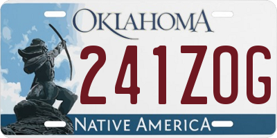 OK license plate 241ZOG