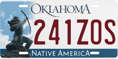 OK license plate 241ZOS