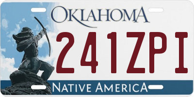 OK license plate 241ZPI