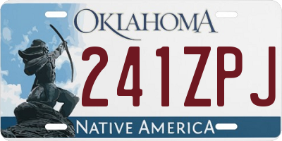 OK license plate 241ZPJ