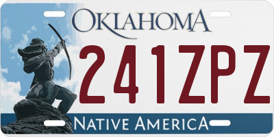 OK license plate 241ZPZ
