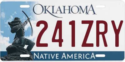 OK license plate 241ZRY