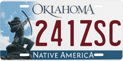 OK license plate 241ZSC