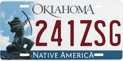 OK license plate 241ZSG