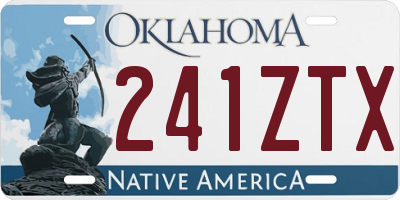 OK license plate 241ZTX