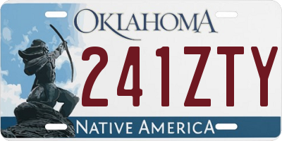 OK license plate 241ZTY