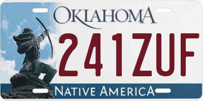 OK license plate 241ZUF