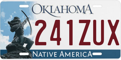 OK license plate 241ZUX