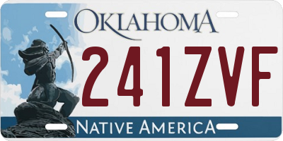 OK license plate 241ZVF