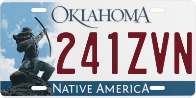 OK license plate 241ZVN