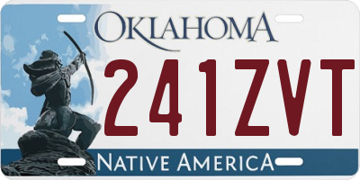 OK license plate 241ZVT