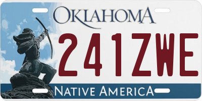 OK license plate 241ZWE