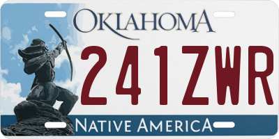 OK license plate 241ZWR