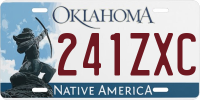 OK license plate 241ZXC