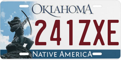 OK license plate 241ZXE