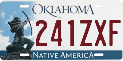 OK license plate 241ZXF