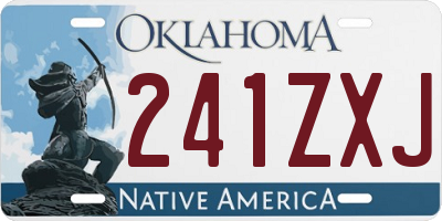 OK license plate 241ZXJ