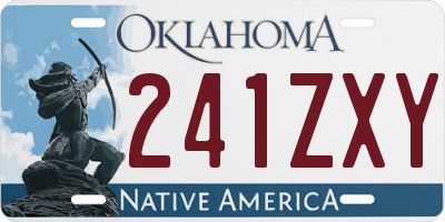 OK license plate 241ZXY