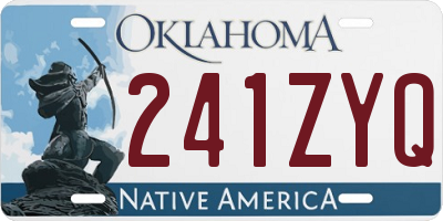 OK license plate 241ZYQ