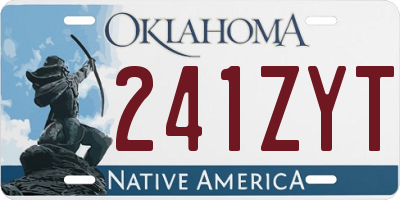 OK license plate 241ZYT