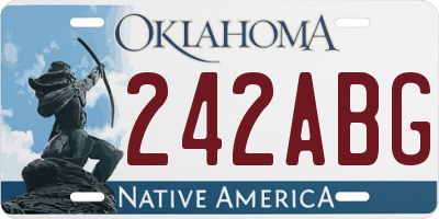 OK license plate 242ABG
