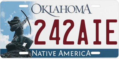 OK license plate 242AIE