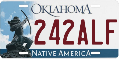OK license plate 242ALF