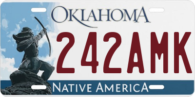 OK license plate 242AMK