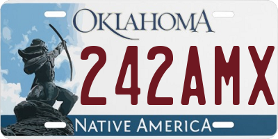 OK license plate 242AMX