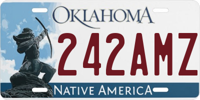 OK license plate 242AMZ