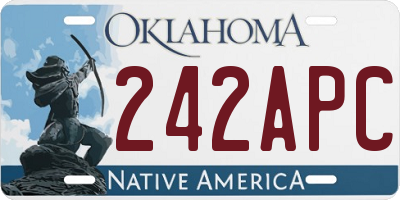 OK license plate 242APC
