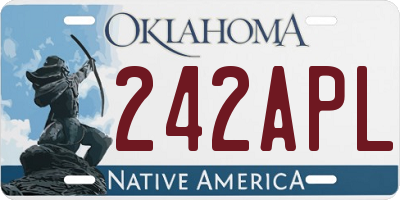 OK license plate 242APL