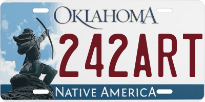 OK license plate 242ART