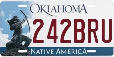 OK license plate 242BRU