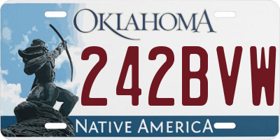 OK license plate 242BVW