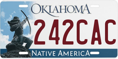 OK license plate 242CAC