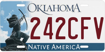 OK license plate 242CFV