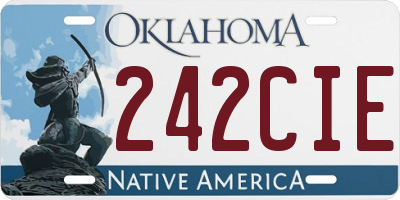 OK license plate 242CIE