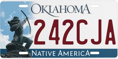 OK license plate 242CJA