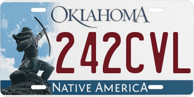 OK license plate 242CVL
