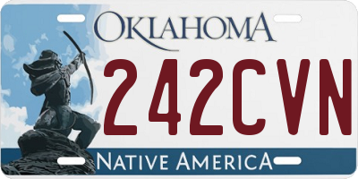 OK license plate 242CVN