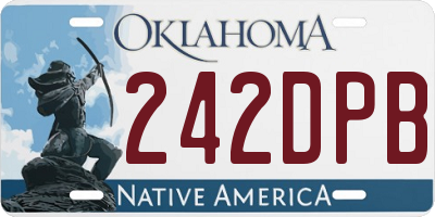 OK license plate 242DPB